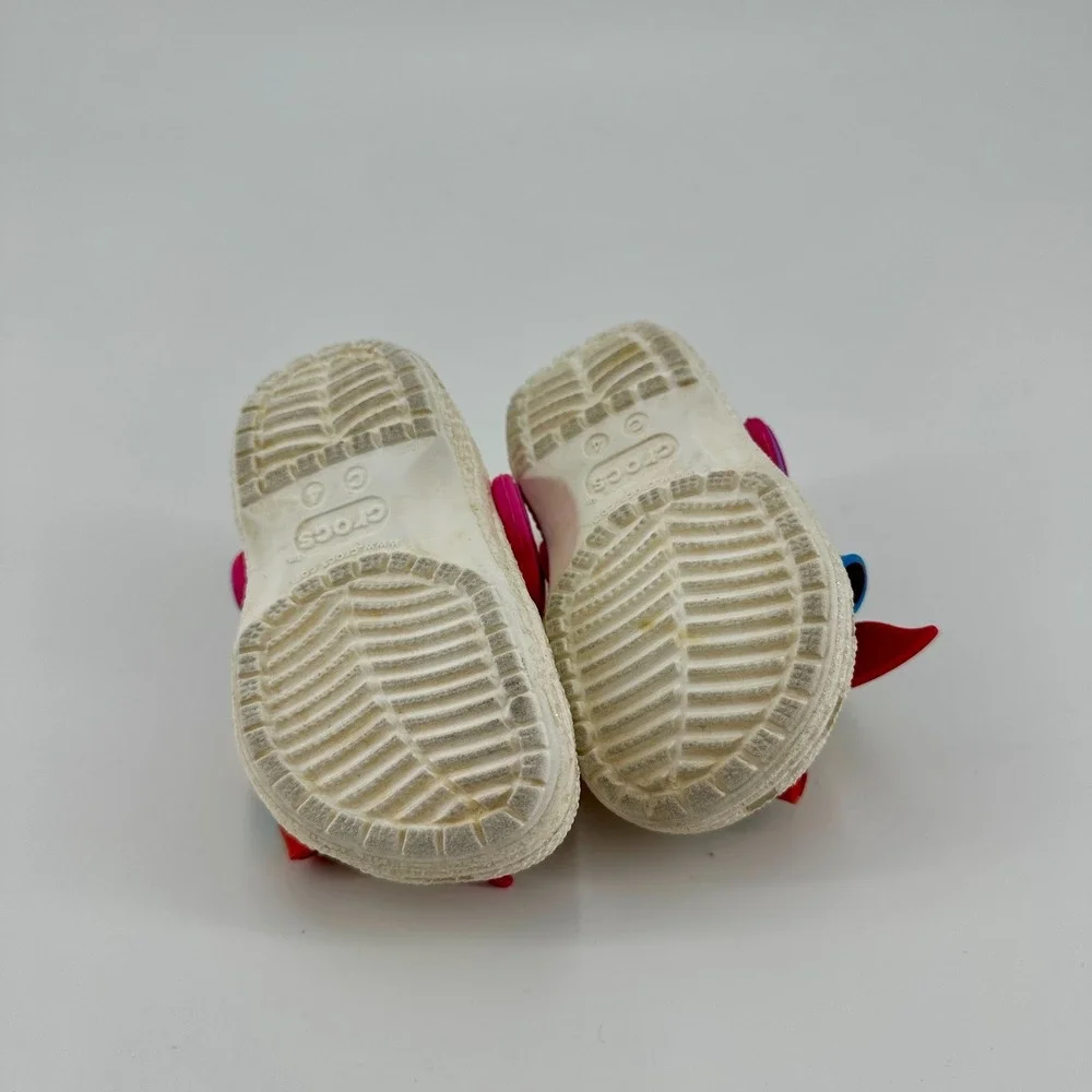 Crocs JoJo Siwa White Glitter Kids‎ Clogs Shoes Size 4